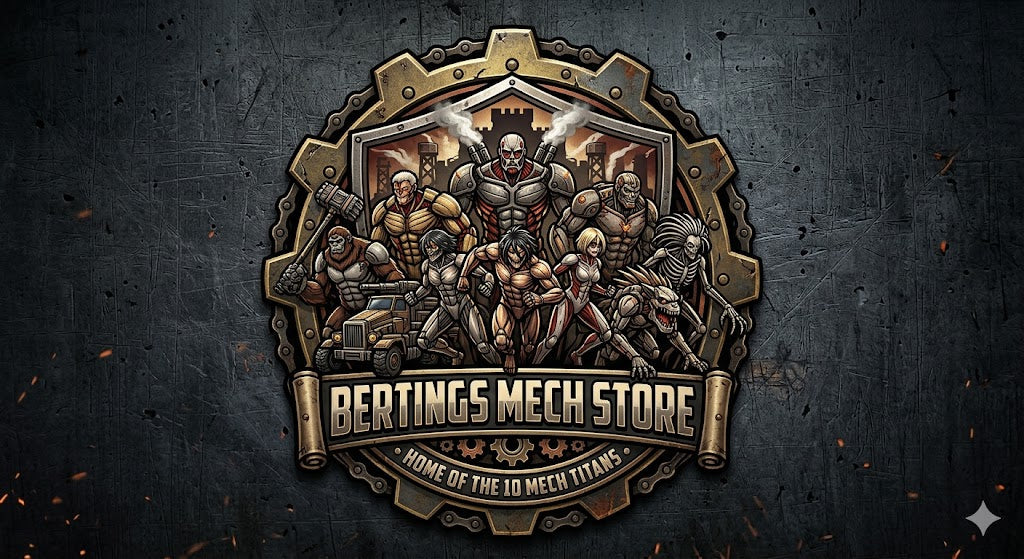 Bertings X AOT mechanized action figures